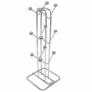 Ritzee Trends 12 Cup Stand for Kitchen, Metal Mug Holder Rack, 12 Hooks Cup Tree Stand for Coffee Cups, Tea Cups and Mugs